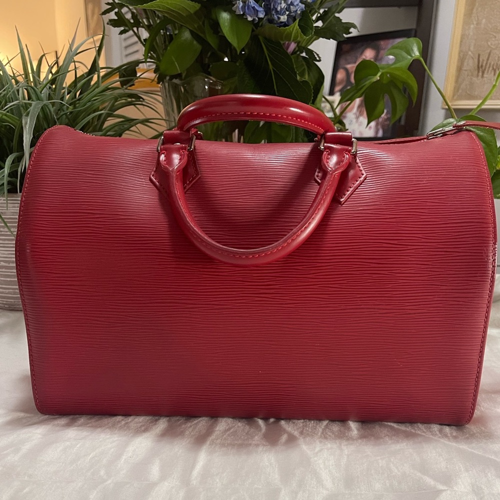 Sold Louis Vuitton Speedy 30 in Red Epi Leather